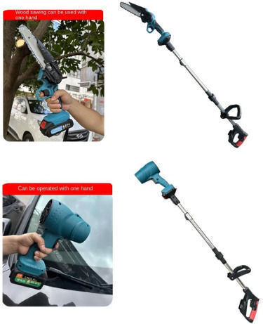 SPV SPV-4323-SZ Chainsaw, Blower, Grass Cutter & Pruning Shear Set with 2 Batteries