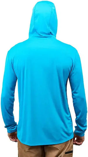 Риболовна блуза Grundens Tough Sun Hoodie Upf 50 Azure