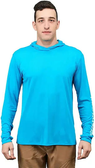 Риболовна блуза Grundens Tough Sun Hoodie Upf 50 Azure