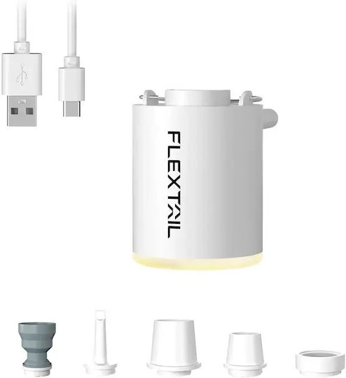 Flextail Pump Επαναφορτιζόμενη Ηλεκτρική Τρόμπα για Φουσκωτά Λευκό