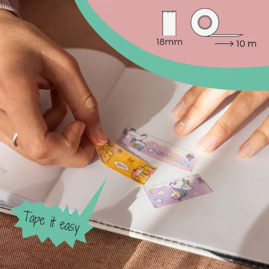 Unicorn Adhesive Tape Base Tape Design 18mm*10m B2fun Miquelrius Mr13331