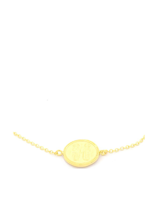 Anagnostakis Doppeltes Halskette mit Talisman aus 9K Gold