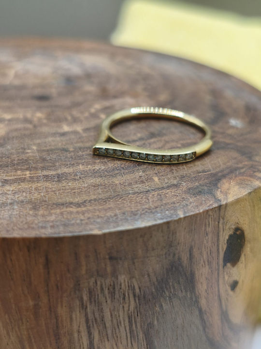 Women's Ring Made of Gold Plated Steel