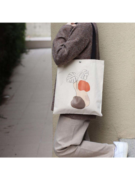 Enpapa Natural Cotton Shopping Bag With Clasp 35x40 Cm