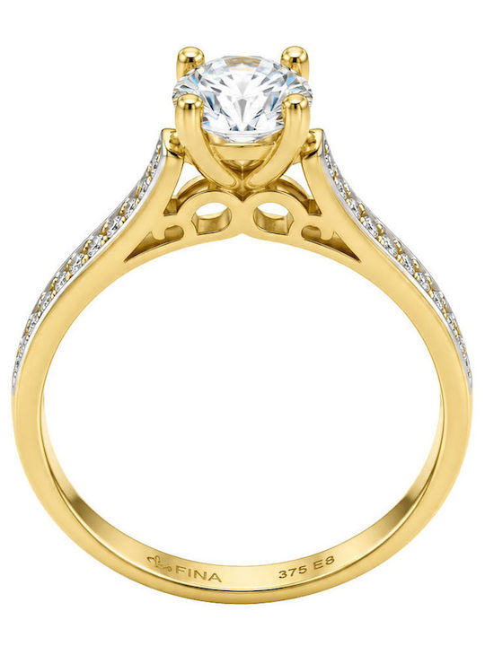 Single Stone Ring From 9K White Gold Single Stone Ring From 9K White Gold