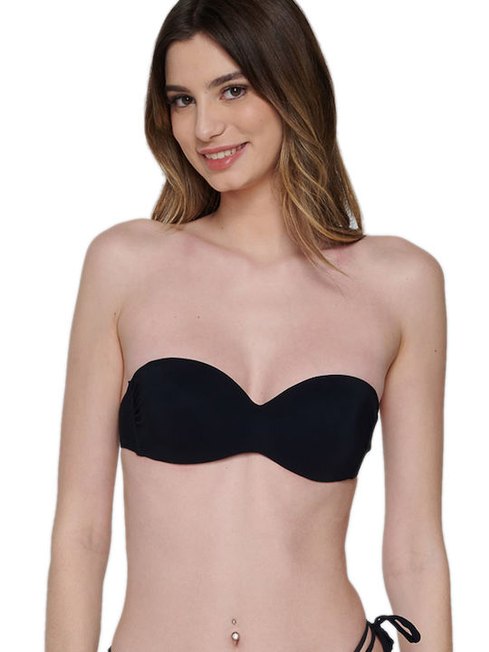 Strapless Bikini Top Μαύρο