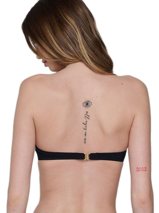 Strapless Bikini Top Μαύρο