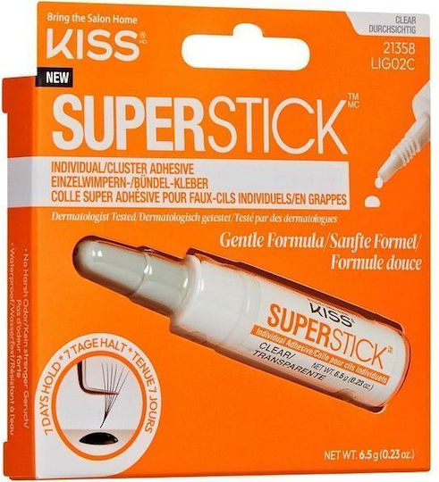 Kiss Superstick Individual Cluster Lash Adhesive Eyelash Clear Glue 6.5g