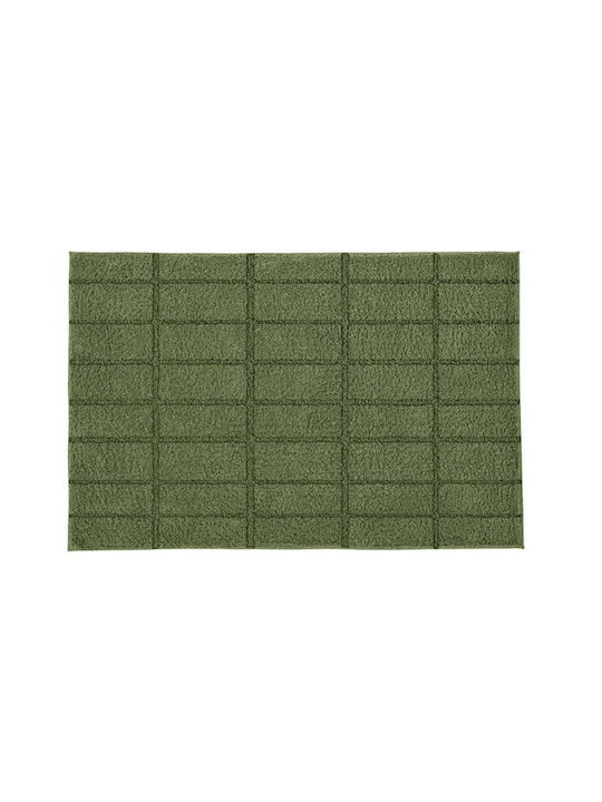 Kleine Wolke Πατάκι Μπάνιου Βαμβακερό Tiles 9176612360 Πράσινο 60x100εκ.