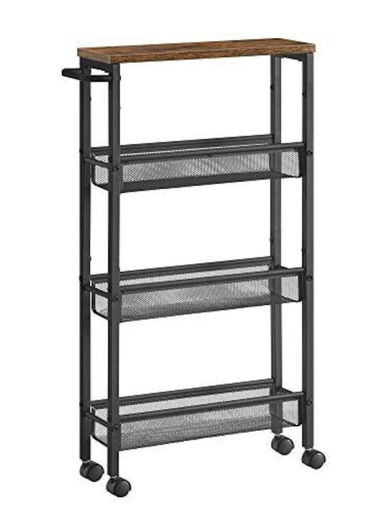 Vasagle Vasagle Metallisches Lebensmittelregal Mit 4 Ebenen Braune