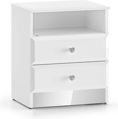 Romlevo 103 Wooden White Bedside Table 45x34x53cm Romlevo 103 Wooden White Bedside Table 45x34x53cm
