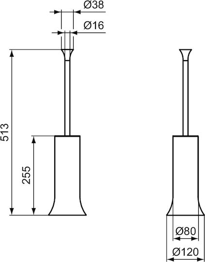 Ideal Standard Μεταλλικό Πιγκάλ Μπάνιου Γκρι