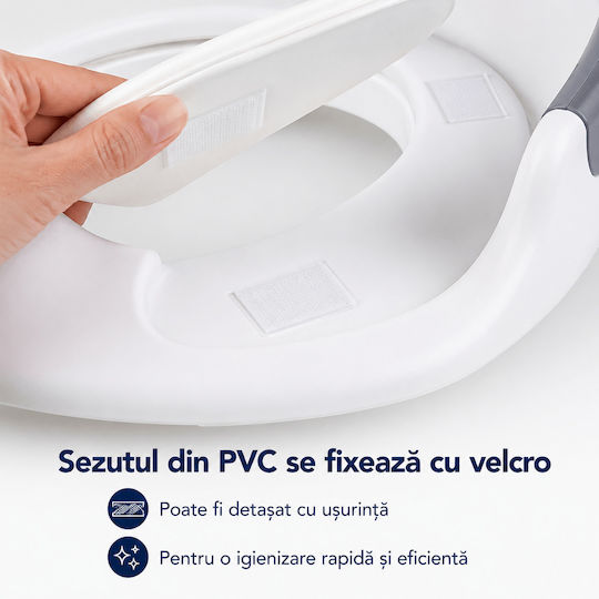 Kidizi Scaun De Toaletă Pentru Copii Mic Alb Cu Mânere