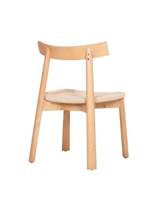 Gummi-Holz Ess- und Küchenstühle Holz Natur 2 Stück 51x55x74cm