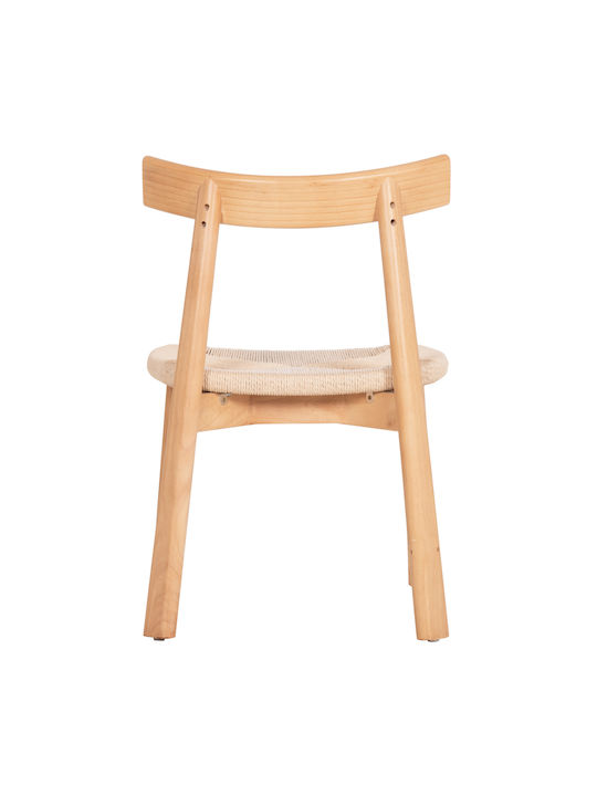 Gummi-Holz Ess- und Küchenstühle Holz Natur 2 Stück 51x55x74cm
