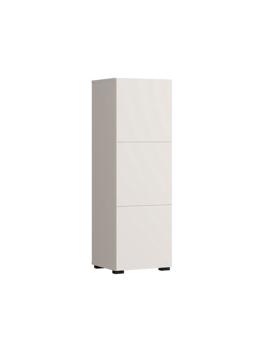 Wand Wohnzimmer Vitrine aus MDF mit Verglasung & Beleuchtung Cashmere 39x35x117cm