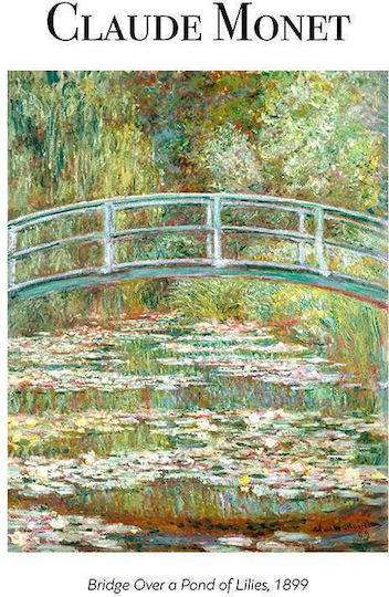 Poster Claude Monet Bridge Over A Pond Lilies Art103 40cm X 50cm-56049pd156699