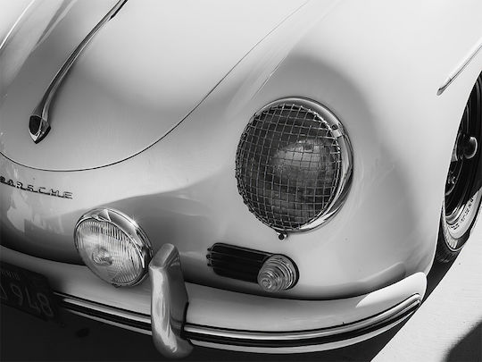 Poster Porsche 356 Față Linii Clasice Cr057 40cm X 50cm Ramă Neagră Din Lemn