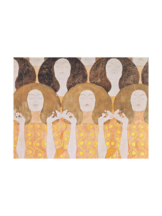Poster Gustav Klimt Choir Angels Art149 40cm X 50cm White Wooden Frame