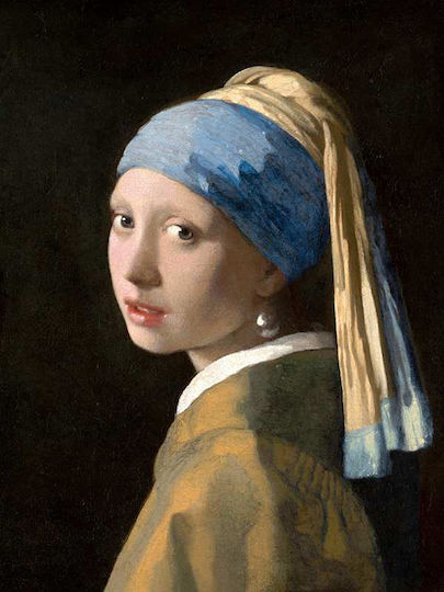 Poster Johannes Vermeer Girl Pearl Earring Art022 40cm X 50cm Μαύρη Ξύλινη Κορνίζα-56110pd156652f55321