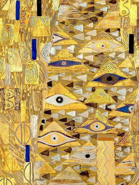 Poster Adele's Dress Details By Gustav Klimt Art154 40cm X 50cm Λευκή Ξύλινη Κορνίζα-56087pd156667f55310