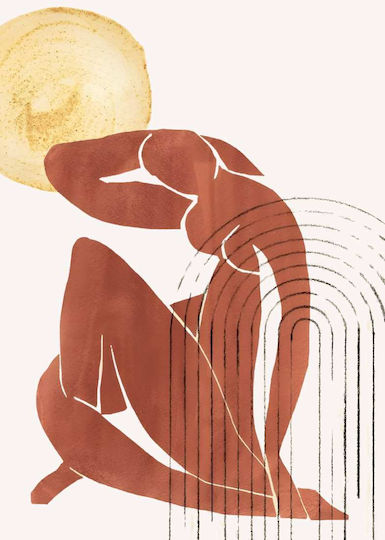 Poster Abstract Boho Figure Pst173 40cm X 50cm Μαύρη Ξύλινη Κορνίζα-56131pd156627f55321