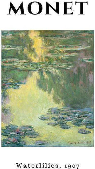 Poster Monet Waterlillies Art011 40cm X 50cm Black Wooden Frame