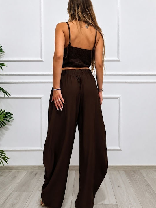 Γυναικείο Σετ με Παντελόνι Relaxed Fit Ριγέ
