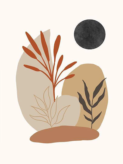 Poster Boho Leaves Pst164 40cm X 50cm Κορνίζα Καφέ Ξύλου 56114pd156636f63322