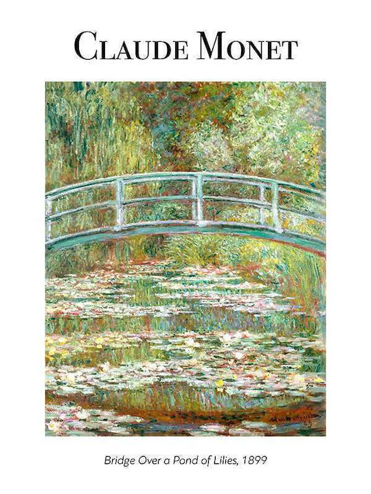 Poster Claude Monet Bridge Over A Pond Lilies Art103 40cm X 50cm Λευκή Ξύλινη Κορνίζα-56049pd156699f55310