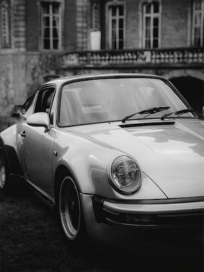Poster Porsche 911 Turbo Cr055 40cm X 50cm Premium Cadru Lemn Negru