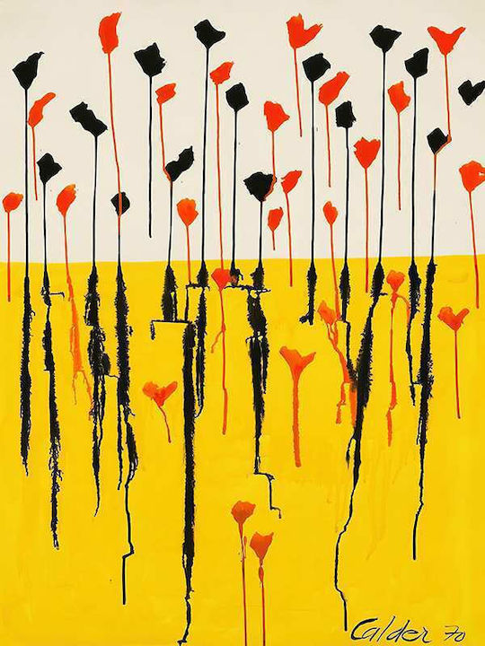 Poster Calder Drops Art120 40cm X 50cm Premium Μαύρο Ξύλινο Κάδρο-56077pd156674f55323