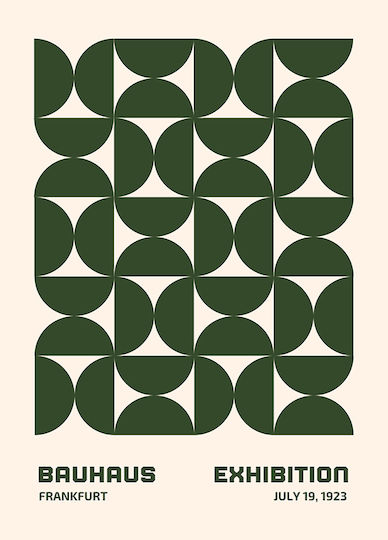 Poster Bauhaus Exhibition Frankfurt 1923 Art262 40cm X 50cm Μαύρη Ξύλινη Κορνίζα-64135pd156055f55321