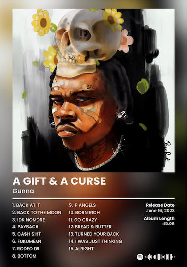 Music Poster Gunna A Gift & A Curse Ms132 40cm X 50cm Λευκή Ξύλινη Κορνίζα-62425pd156295f55310 Music Poster Gunna A Gift & A Curse Ms132 40cm X 50cm Λευκή Ξύλινη Κορνίζα-62425pd156295f55310