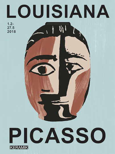 Poster Pablo Picasso Ceramics Tete De Femme Art246 40cm X 50cm Κορνίζα Φυσικό Ξύλου Μπεζ 64122pd156085f55316
