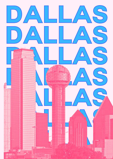 Poster Dallas Pop Art Pst25505 40cm X 50cm Μαύρη Ξύλινη Κορνίζα-63379pd156117f55321