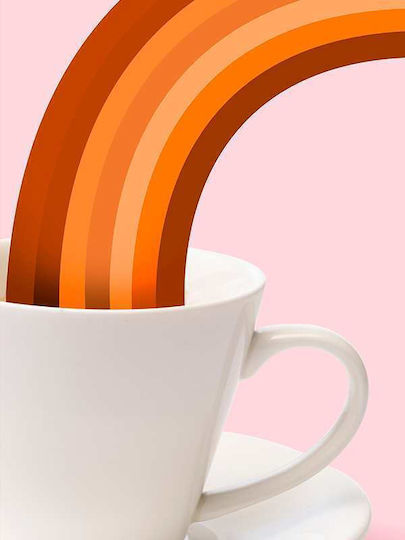 Poster Coffee Rainbow Pst25357 40cm X 50cm Μαύρη Ξύλινη Κορνίζα-62155pd156343f55321