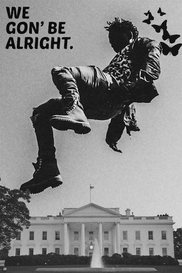 Music Poster Kendrick Lamar We Gon Be Alright Ms102 40cm X 50cm Μαύρη Ξύλινη Κορνίζα-62468pd156282f55321