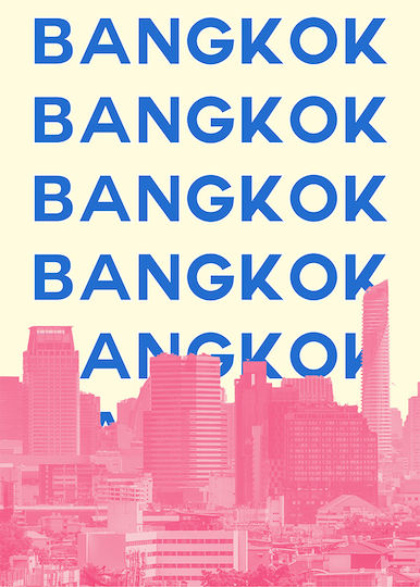 Poster Bangkok Pop Art Pst25520 40cm X 50cm Premium Μαύρο Ξύλινο Κάδρο-63402pd156102f55323