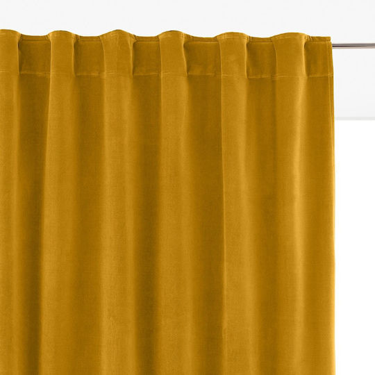 La Redoute Interieurs Κουρτίνα με Τούνελ Κίτρινη 135x350εκ.