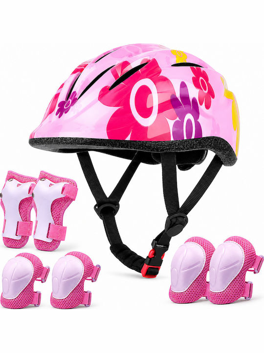 FIXATO Kids Protective Gear Set for Rollers Pink