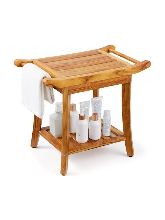 Vevor Επιδαπέδια Ραφιέρα Μπάνιου Ξύλινη 56x37x47cm Μπεζ