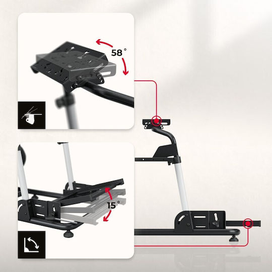 Huzaro Lenkradbasis Pedal Cockpit Sim Racing Verstellbarer Sitz Schwarz Speed 5.5 5900415031529
