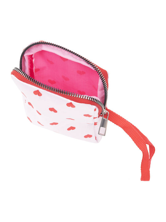 Enpapa Storage Case For Women's Sanitary Pads Heart Mini Organizer Red 10x14x3 Cm