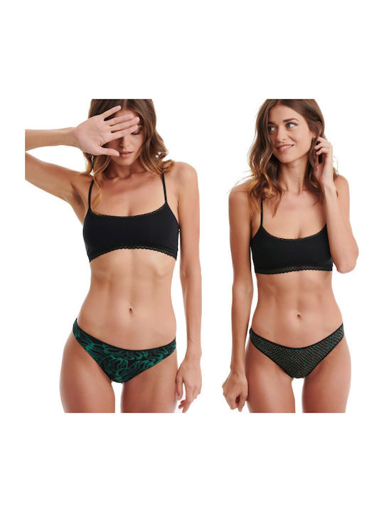 Bamboo Damen Brasilien 2Pack Grün