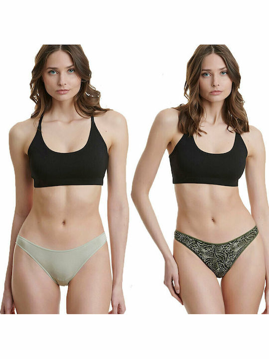 Bamboo Damen Brasilien 2Pack Grün