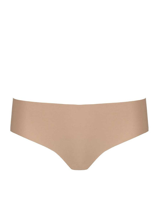 Secret Sense Damen Slip Nahtlos Beige