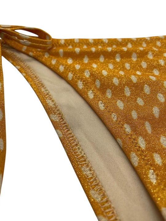 9- Bikini Slip mit Schnürchen Orange