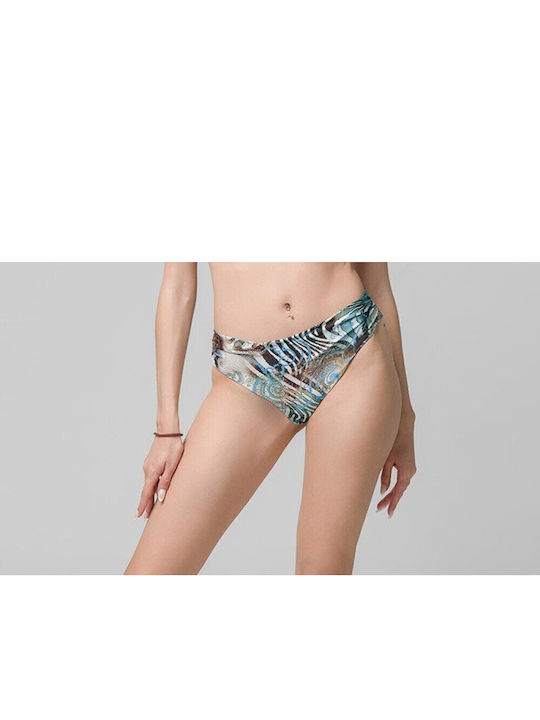 Casablanca Ruched Bikini Slip Animal Print