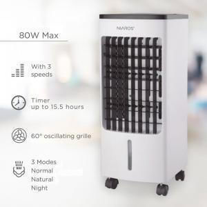 Niaros Air Cooler 80W με Τηλεχειριστήριο Λευκό